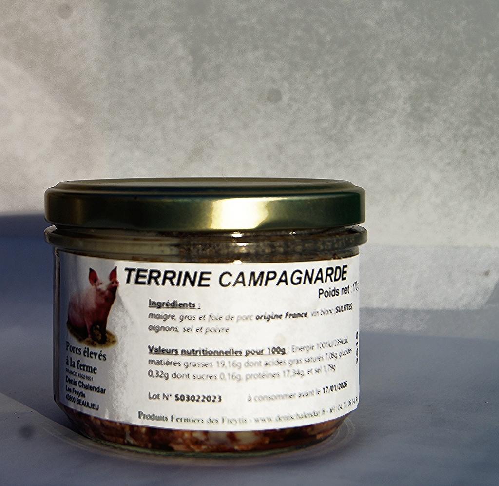 Terrine Campagnarde 170 gr Chalendar