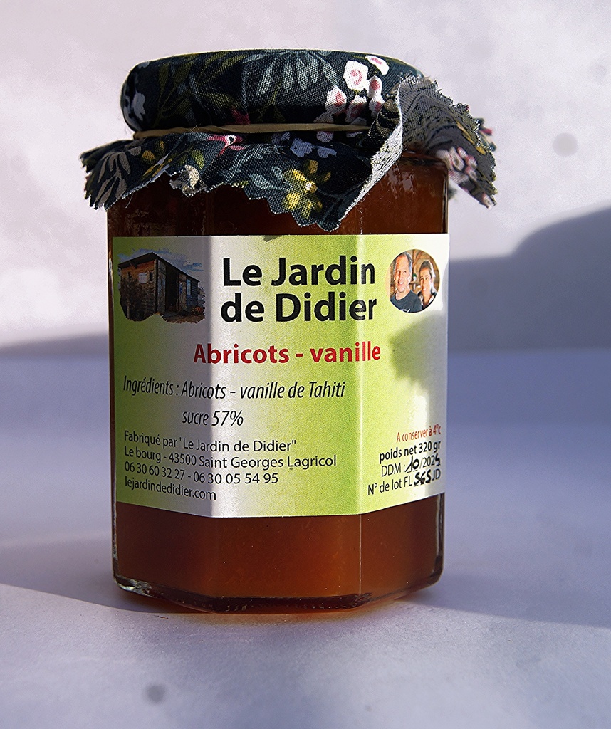 Confiture Abricot vanille 320 gr / Jrd Didier